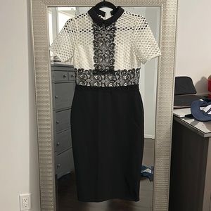 Zara Classy black and white lace dress